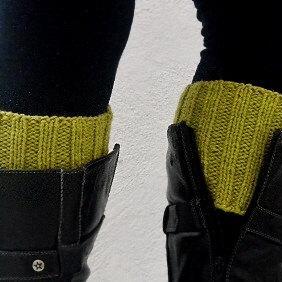 Knit Boot Cuffs Green Line. Dark Green, Green,..