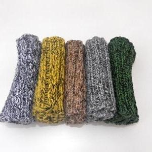 Knit Boot Cuffs Mix Line. White Black, Yellow..