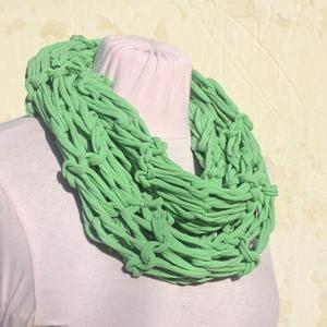 Green Jersey Scarf, Loop Scarf Infinity, T Shirt..
