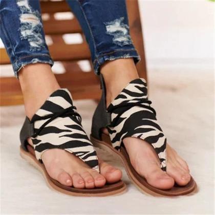 Boho Style Leopard Print Flat Shoes Plus Size..
