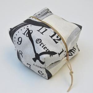 World Clock Small Make Up Bag. Print World Clock..