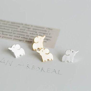Elephant Jewelry Earrings, Cute Elephant Stud..