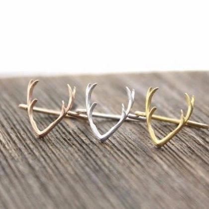 Antler Deer Ring, Woodland Jewelry / Choose Your..