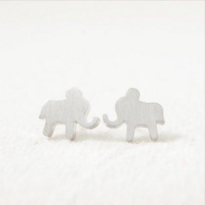Elephant Earrings, Animal Studs, Unique Jewelry