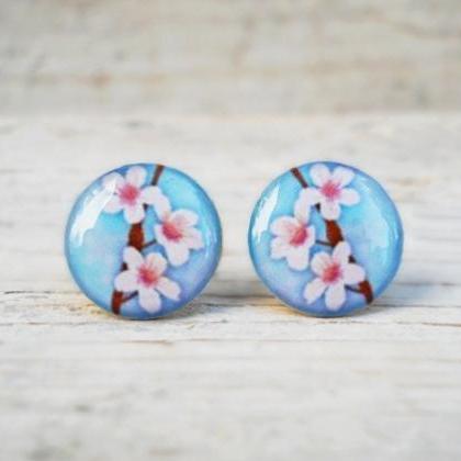 Cherry Blossom Earrings, Flower Earrings, Nature..