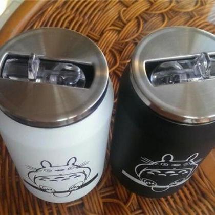 Creative Cartoon, Vacuum Thermos Mug, Totoro Cup