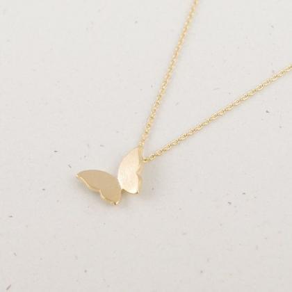Animal Necklace, Gold Butterfly Necklace,gold..