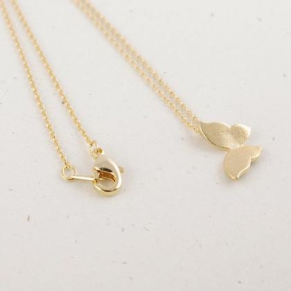 Animal Necklace, Gold Butterfly Necklace,gold..