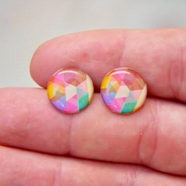 Geometric Earrings, Modern Colours, Triangle..