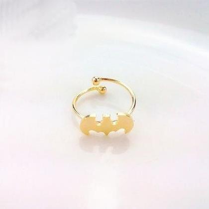 Batman Adjustable Ring, Superhero Jewelry, Comic..