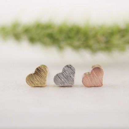Tiny Heart Earrings, Valentines Day Love,..
