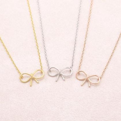 Tie-the-knot Necklace, Bow Necklace, Be My..