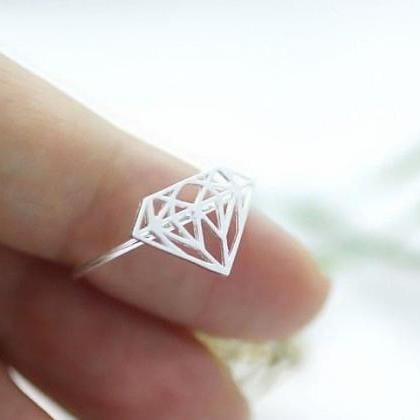 Diamond Shape Ring, Engagement Ring, Wedding Ring,..