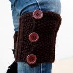 Brown Boot Toppers, Brown Boot Cuffs,clasp Brown..