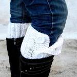 White Boot Toppers,white Boot Cuffs,clasp White..