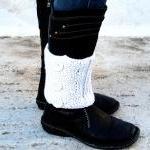 White Boot Toppers,white Boot Cuffs,clasp White..