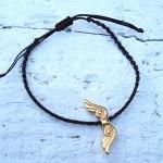Gold Angel Wings Bracelet Or Anklet, Friendship..