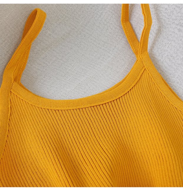 Women Tops Knitting Camisoles Female Solid Camis Street Camisole Ladies ...