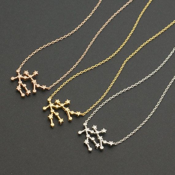 Gemini Zodiac Necklace Constellation Astrology Sign Necklace For Women Beautiful Star Sign Birthday Gift