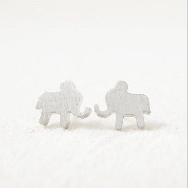 Elephant Earrings, Animal Studs, Unique Jewelry