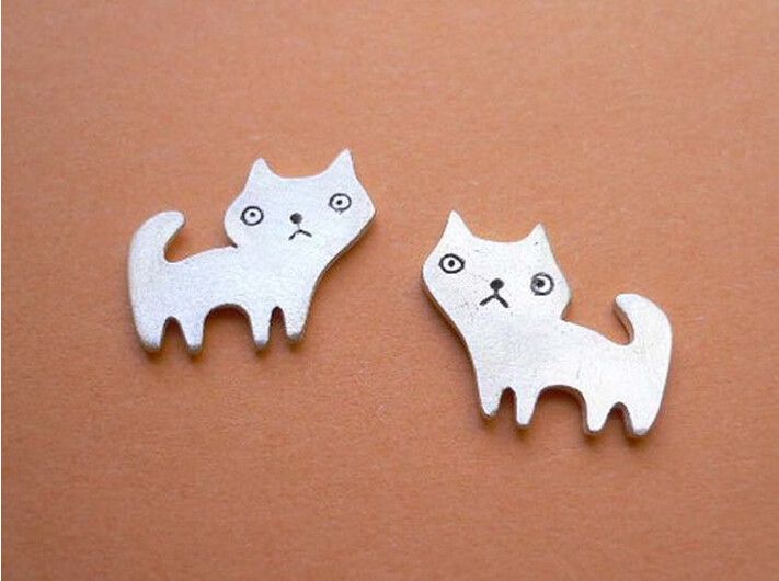 Cat Earrings, Animal Jewelry, Pet Jewelry