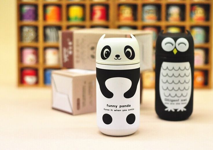 Cute Panda & Owl Vacuum Cup, Cartoon Animal, Vacuum Cup, Light And Portable ,kids Water Bottle, Vacuum Flasks