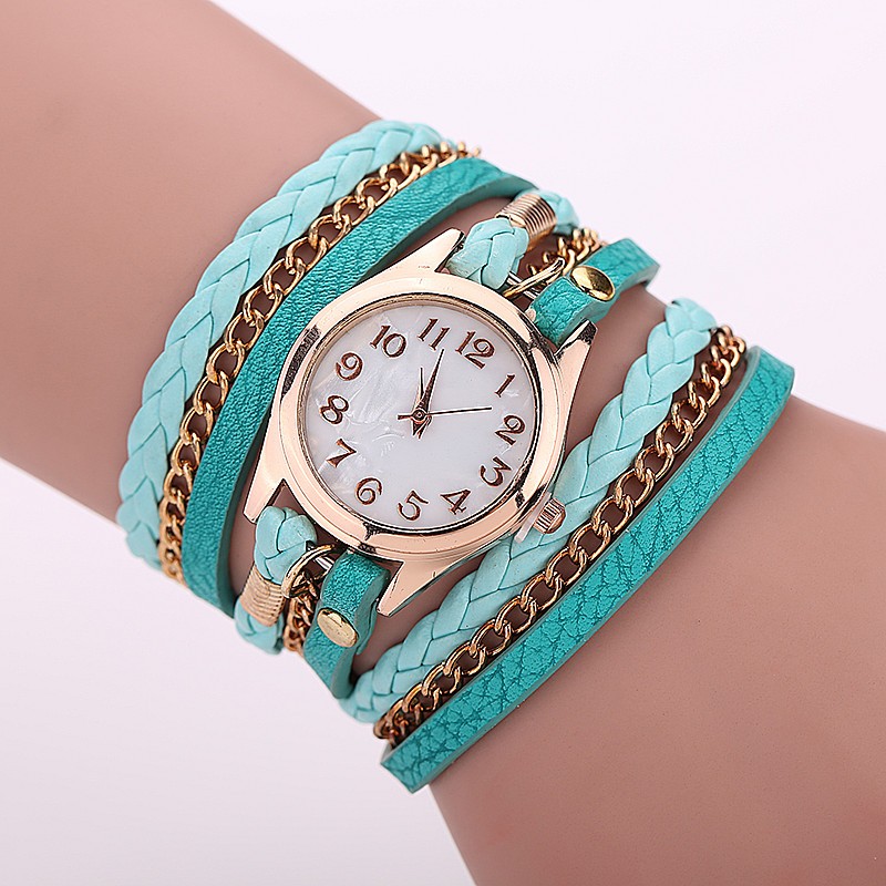 Turquoise Fashion Casual Wrist Watch Leather Bracelet Women Watches Relogio Feminino Bw1071