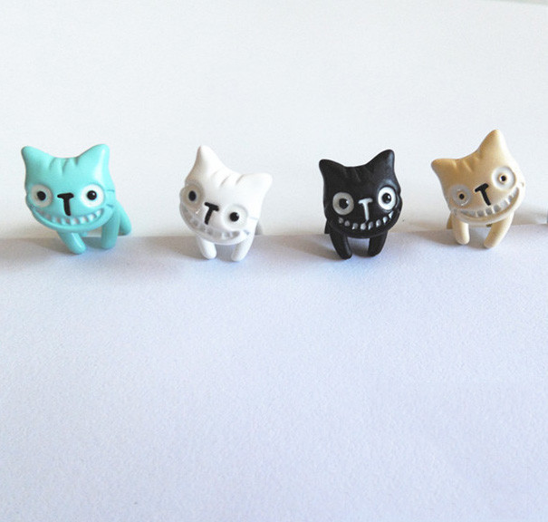 Muzzu Cat Earrings, Stud Earrings, Harajuku Style, Cute Earrings