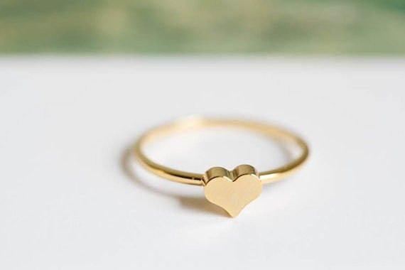 Heart Ring, Love Ring, Heart Promise Ring, Heart Studs, Tiny Heart Studs, Matte Stud Earrings